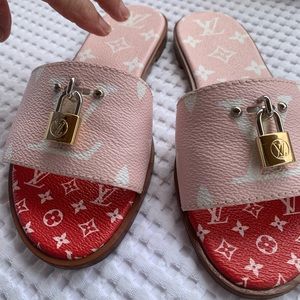 LV logo mules authentic